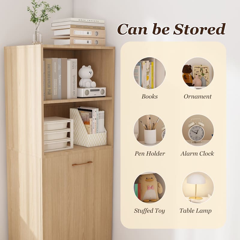 Burlywood Foldable Desk with Wheels, Office Desk with Storage for Small Spaces