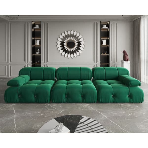 Velvet 3-seater Reversible Modular Sofa - On Sale - Bed Bath & Beyond