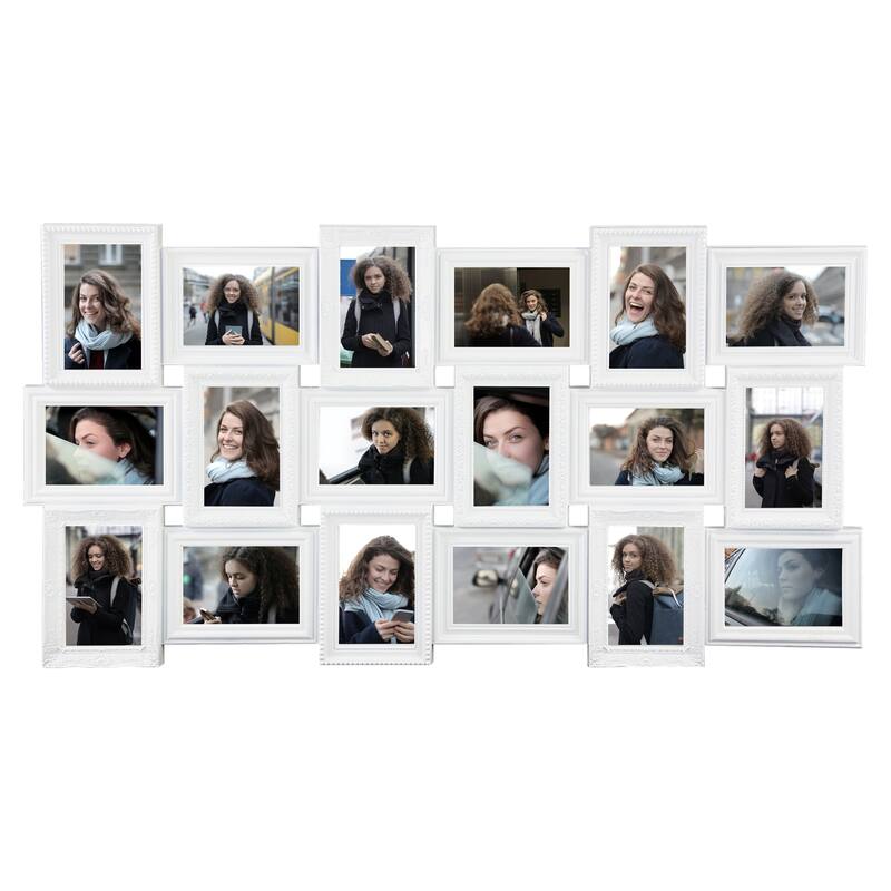 HELLO LAURA 18 Opening 4x6 Large Collage Picture Frame for Wall Decor