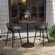 preview thumbnail 1 of 7, Jamesdar Kurv Mid-Century Modern Low-Back Counter Stool, Set of 2, Indoor/Outdoor - Set of 2 Black