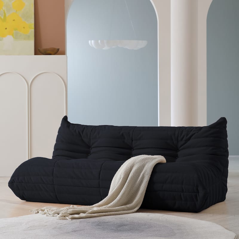 Lazy Floor Sofa Couches,Teddy Velvet Lounge Chair