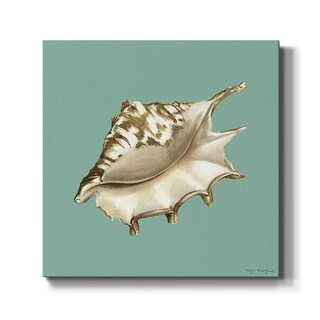 Shell on Aqua IV-Premium Gallery Wrapped Canvas - Ready to Hang - Bed ...