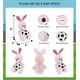 preview thumbnail 2 of 4, DolliBu Rose Gold Bunny Stuffed Animal with Soccer Ball Plush - 8 inches