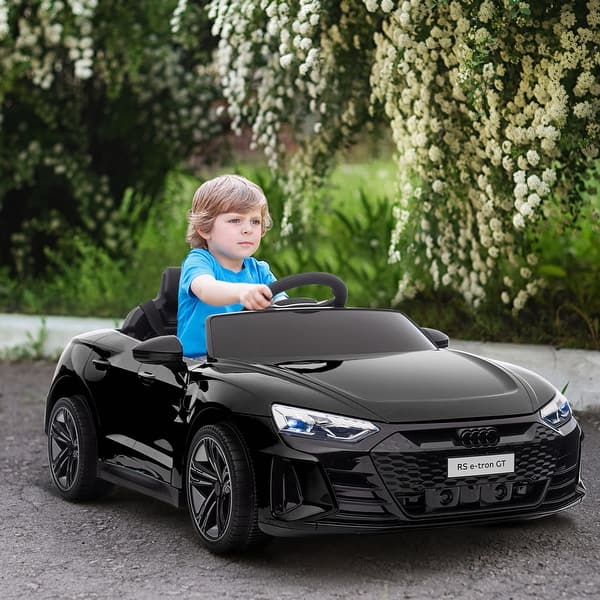 slide 2 of 9, Aosom Kids Ride on Car, 12V Licensed Audi RS E-tron GT 3.1 MPH Electric Car for Kids Black