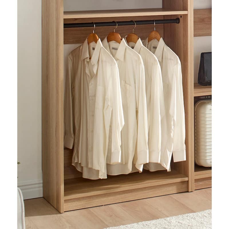 Prosper Oak Freestanding Walk in Wood Closet System