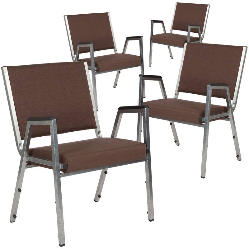 4 PK 1500 lb. Rated Antimicrobial Bariatric Reception Arm Chair