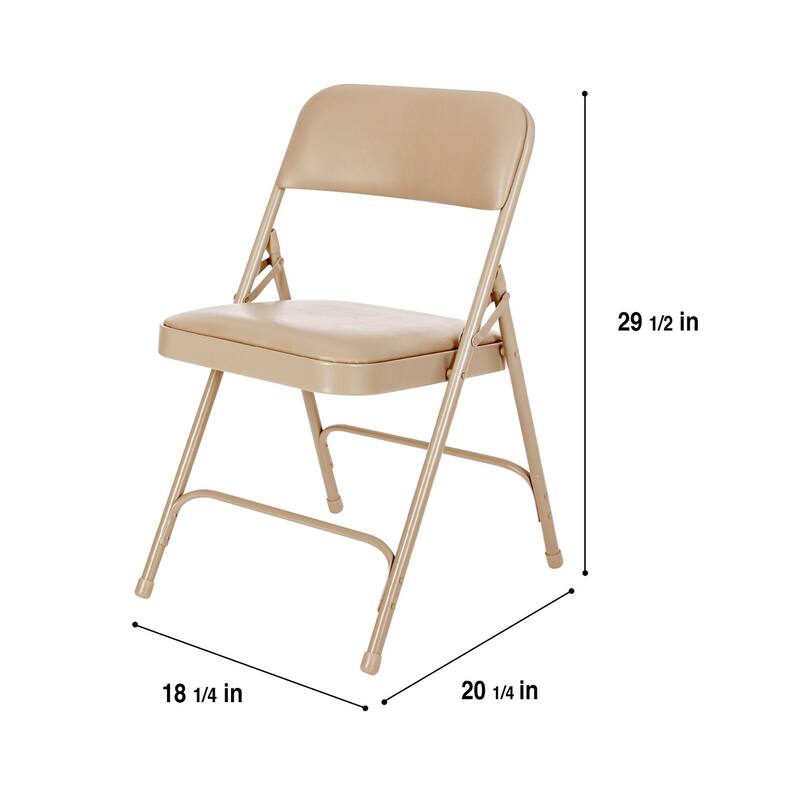 4 Pack Hampden Furnishings Bernadine Collection Vinyl Padded Folding Chair