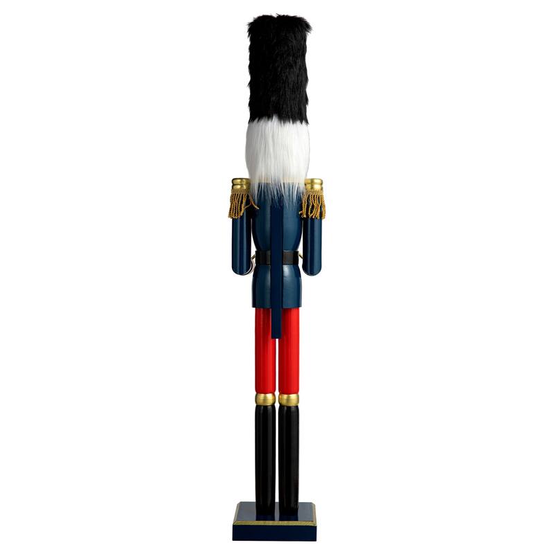 Glitzhome 36-inch Wooden Christmas Drummer Nutcracker