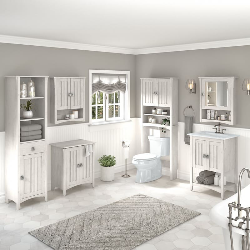 Salinas Bathroom Medicine Cabinet with Mirror by Bush Furniture