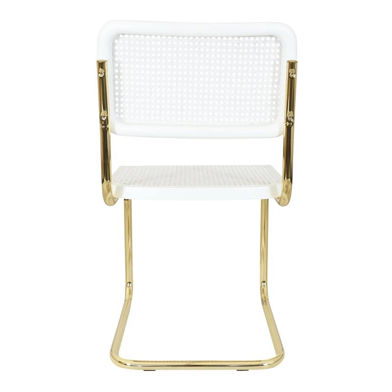 Breuer Chair Company Marcel Breuer Cesca Cane Cantilever Side Chair w/ Brass Steel Frame (Various Wood & Cane Colors)