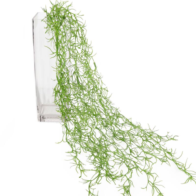 Set of 2 Artificial Spanish Moss Hanging Air Plant Greenery Foliage Bush 32in - 32" L x 8" W x 2" DP