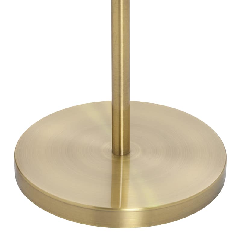 Benjamin River of Goods Gold Metal and Rattan Twin Bell Shade 61-Inch Floor Lamp - 25.5" x 10" x 67.5"