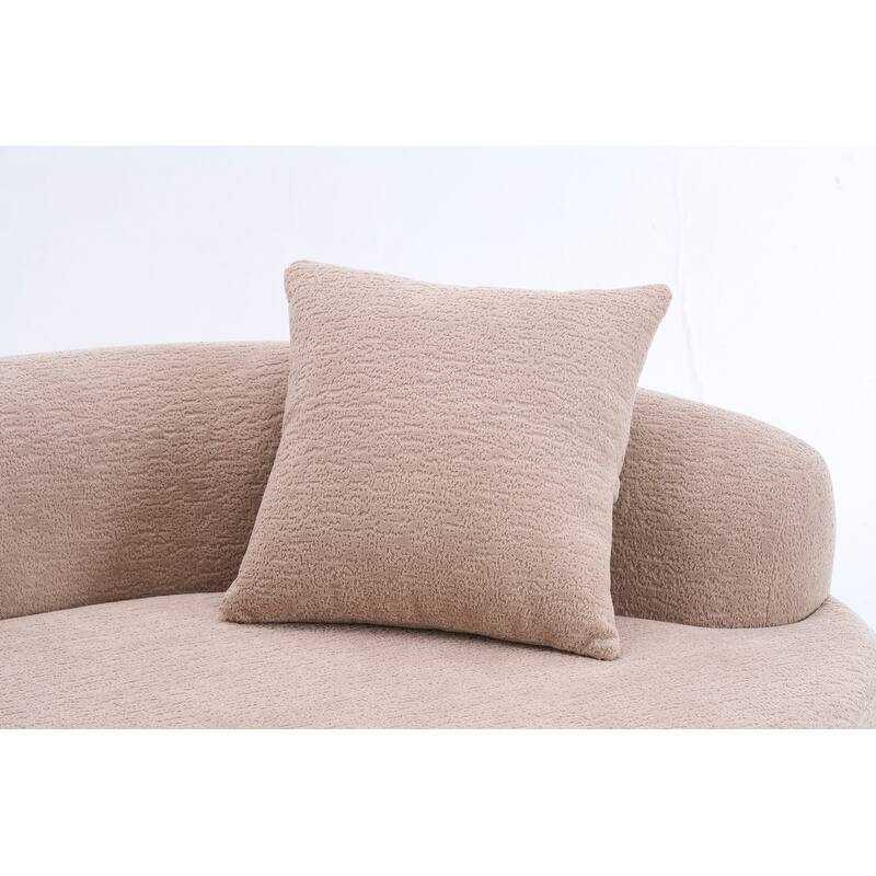 Single S-Curved Chenille Sofa Chair, No Assembly
