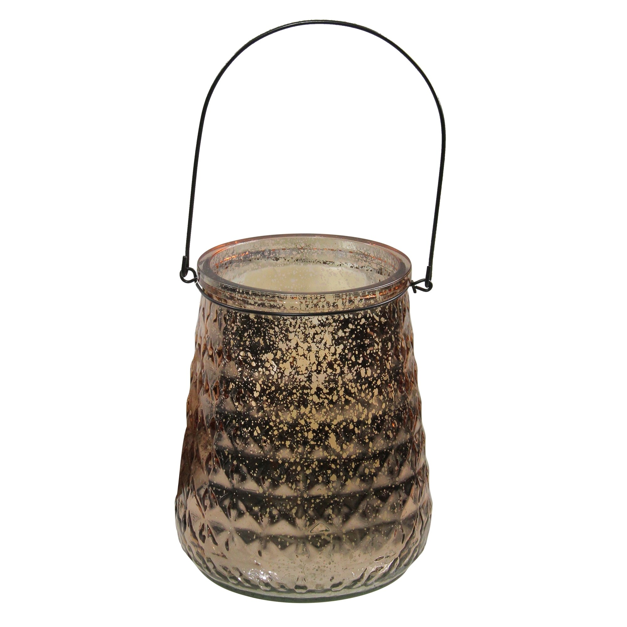 Shop 14 Winter Light Platinum Textured Mercury Hurricane Glass