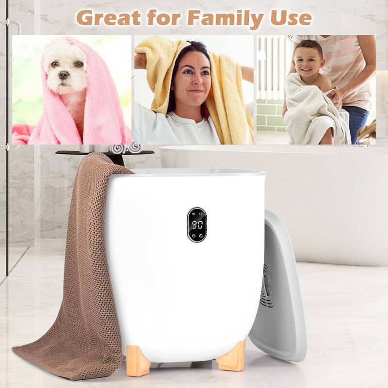 Gymax Towel Warmer for Bathroom w/ 2 Heat Levels Timer Auto Shut off