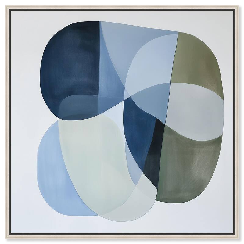 Serene Overlap II Canvas by Art Remedy - 16" x 16" - Silver