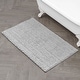 preview thumbnail 92 of 100, Laura Ashley Astor Chenille Bath Mat with TPR Backing 27 x 45 - Light Grey