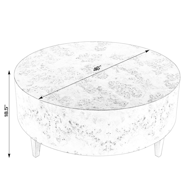 Billie Round Burl Coffee Table