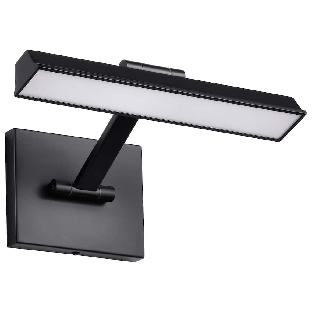 Hazel 1 Foot LED Picture Light 3 CCT Selectable Black Finish Acrylic Lens