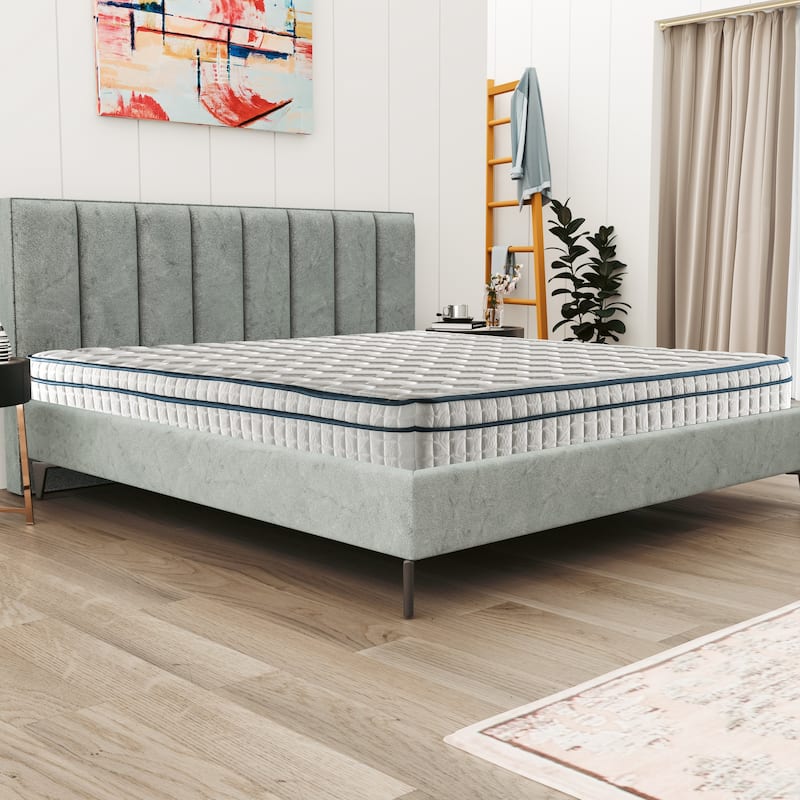 Assembled in USA - 12" Diamond Hybrid Mattress Pocket Coil and Cool Gel Memory Foam