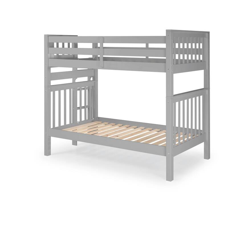 Taylor & Olive Trillium Tall Twin over Twin Bunk Bed with End Ladder