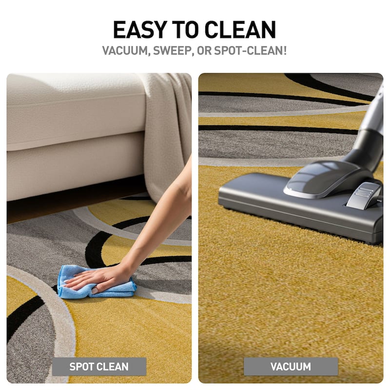 World Rug Gallery Modern Abstract Circles Area Rug