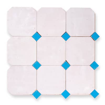 Contemporary Zellige Panels, 12" X 12" X 1/2", White-Skylight Accents
