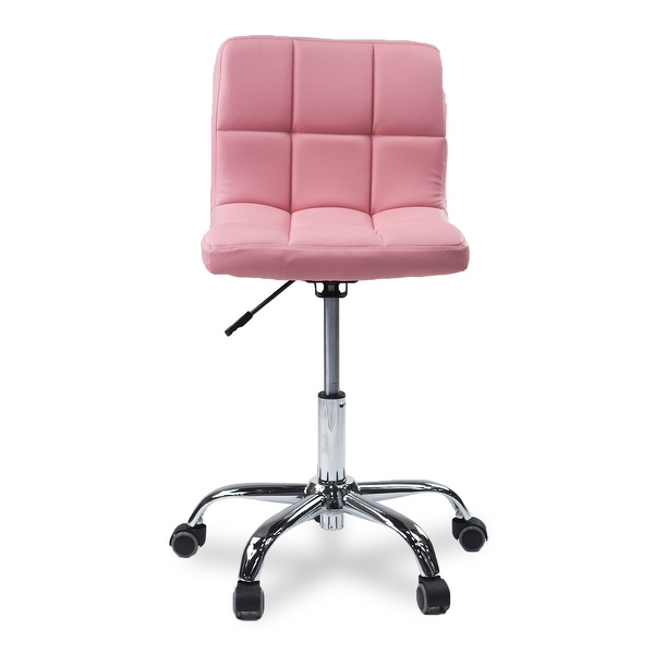 Pink armless 2025 desk chair