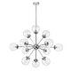 preview thumbnail 29 of 44, Masakee 12-light Sputnik Metal Chandelier with Clear Glass Globe Shades Chrome
