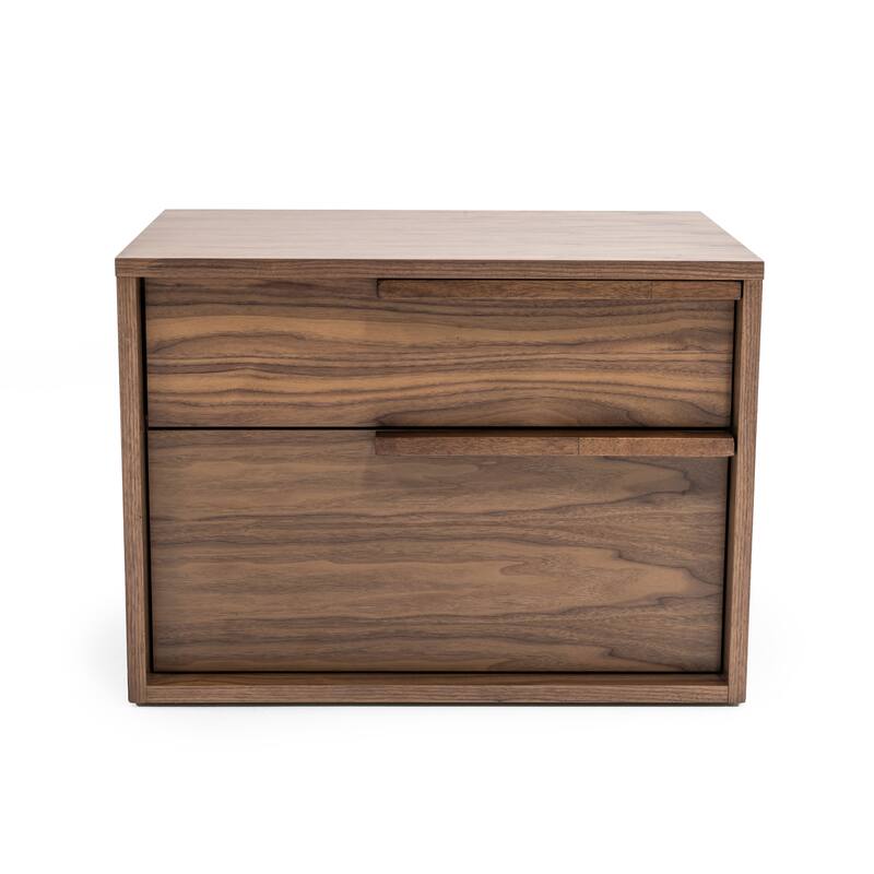 Modrest Amberlie Modern Walnut Nightstand