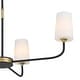preview thumbnail 5 of 7, Niles 4 Light Black Forged & Modern Gold Chandelier - 34"W x 22.25"H