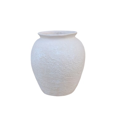Paper Mache Pot - 12.75" - White