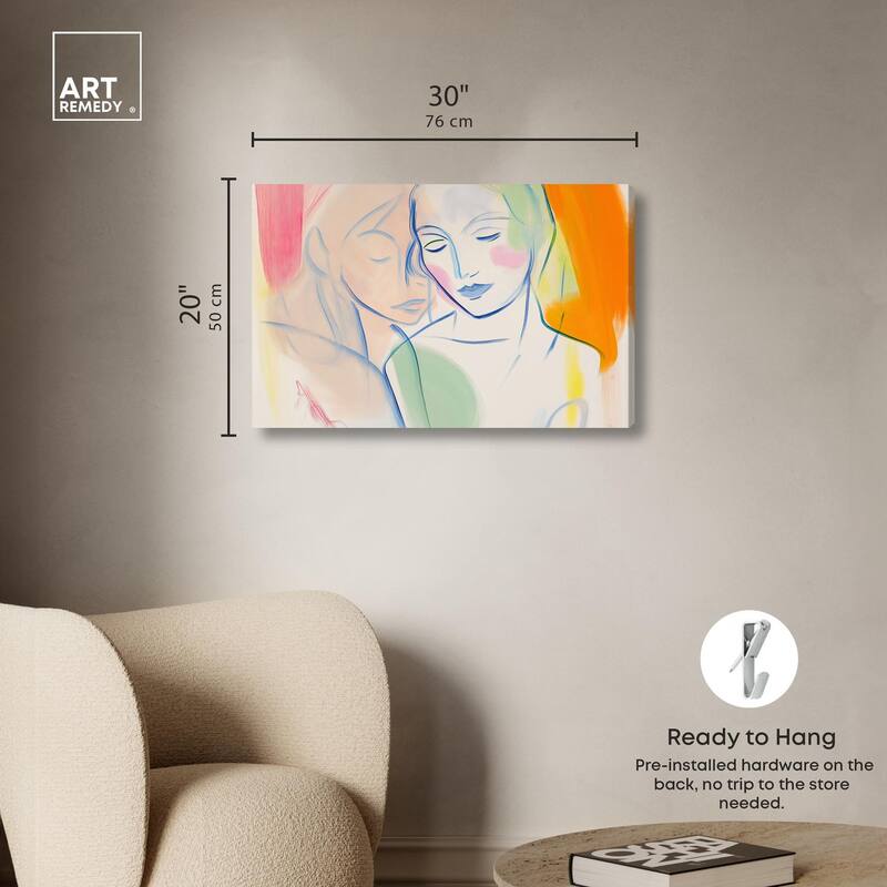 Brushstroke Bond Canvas by Art Remedy, Gallery Wrapped