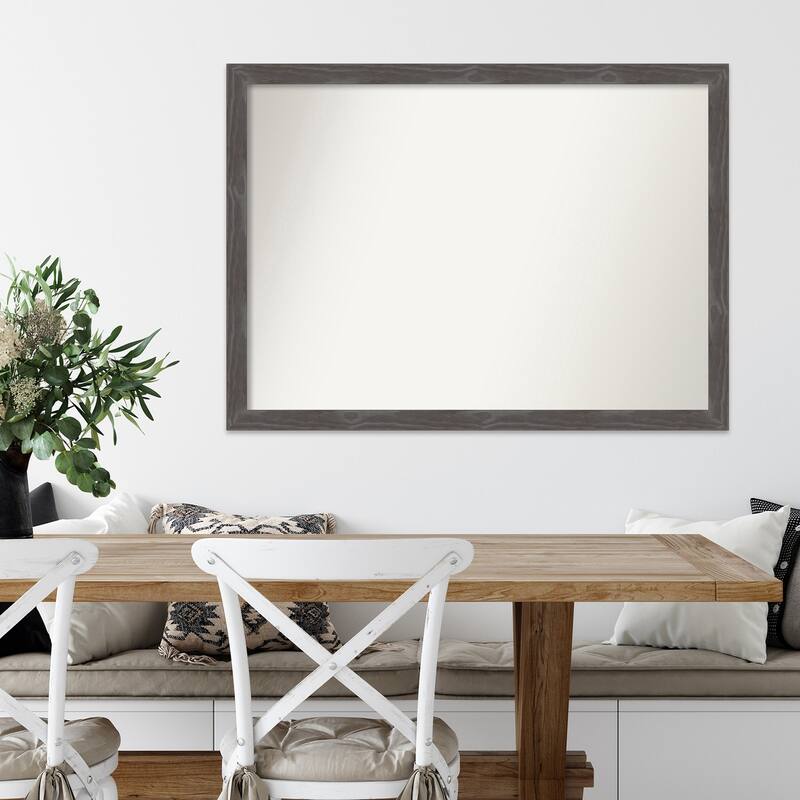 Non-Beveled Wood Wall Mirror - Woodridge Rustic Grey Frame - Woodridge Rustic Grey