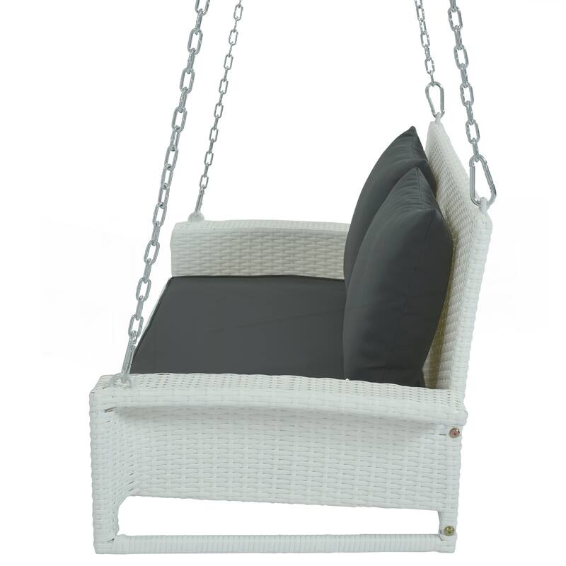 2-Person Wicker Hanging Porch Swing