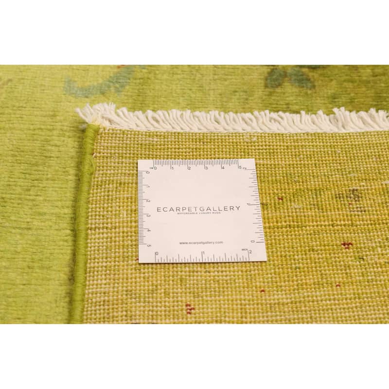 ECARPETGALLERY Hand-knotted Vibrance Lime Wool Rug - 6'0 x 9'3