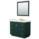 Option Green, Gold Trim, White Quartz Top