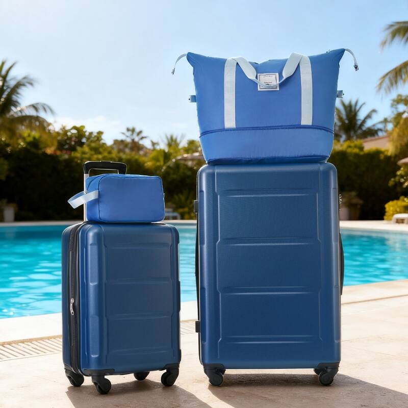 2 Piece Luggage Set with Bags Expanable Spinner Wheels ABS Lightweight Suitcase with TSA Lock 20inch+28inch