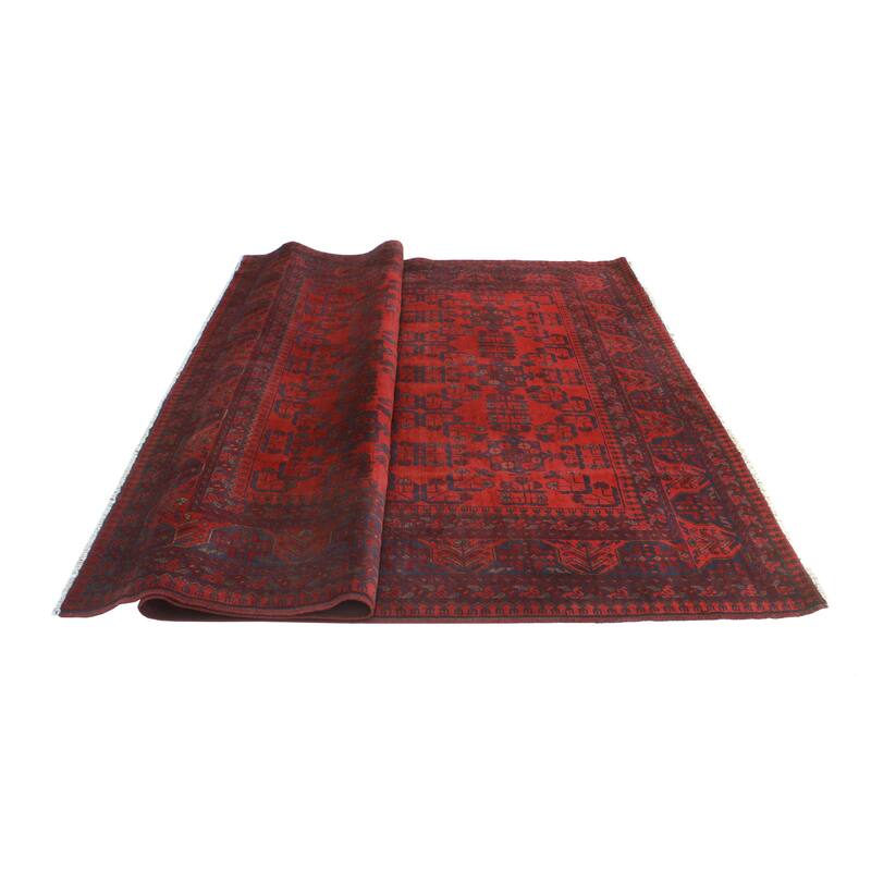 Khal Mohammadi Zarlasht Red/Navy Rug - 6'9" x 9'8"