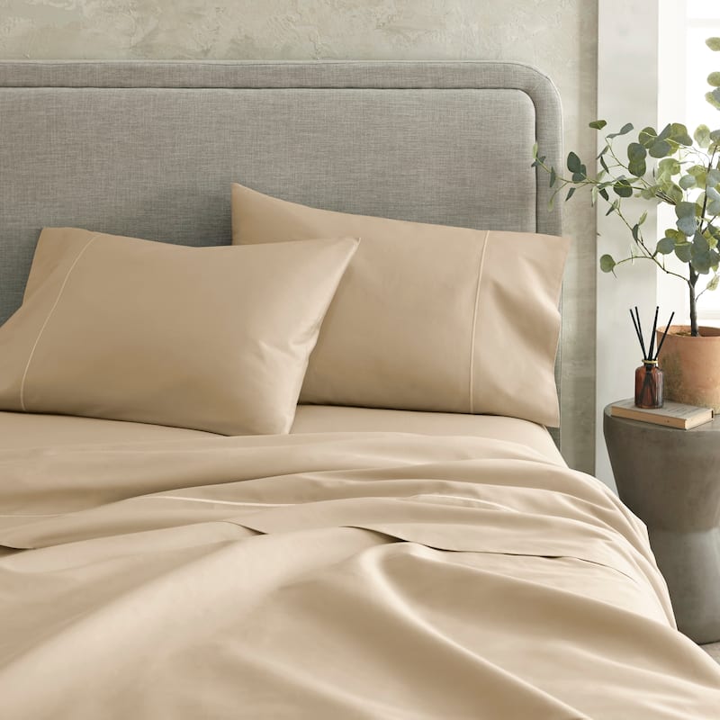 Organic Cotton Sateen Bed Sheets - 300 Thread Count