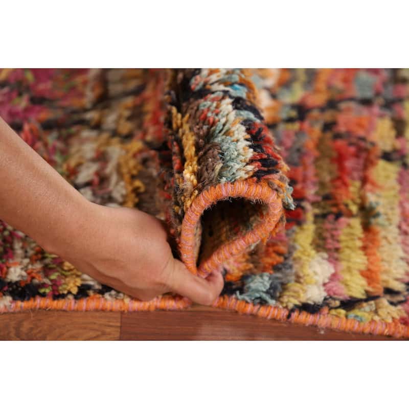 Trellis Plush Moroccan Oriental Area Rug Handmade Wool Carpet - 4'2" x 6'11"