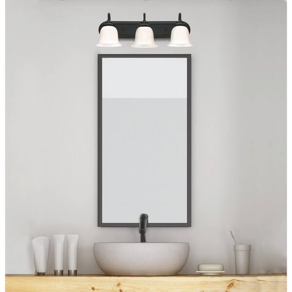 slide 1 of 6, Westinghouse Lighting Harwell Three-Light Matte Black Indoor Wall Fixture