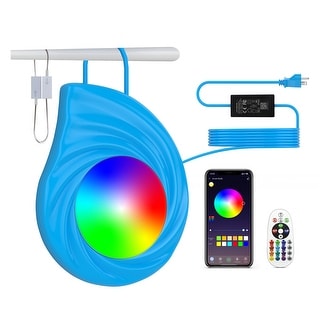 26ft Cord LED Pool Lights,10W RGB Dimmable Submersible APP Control ...