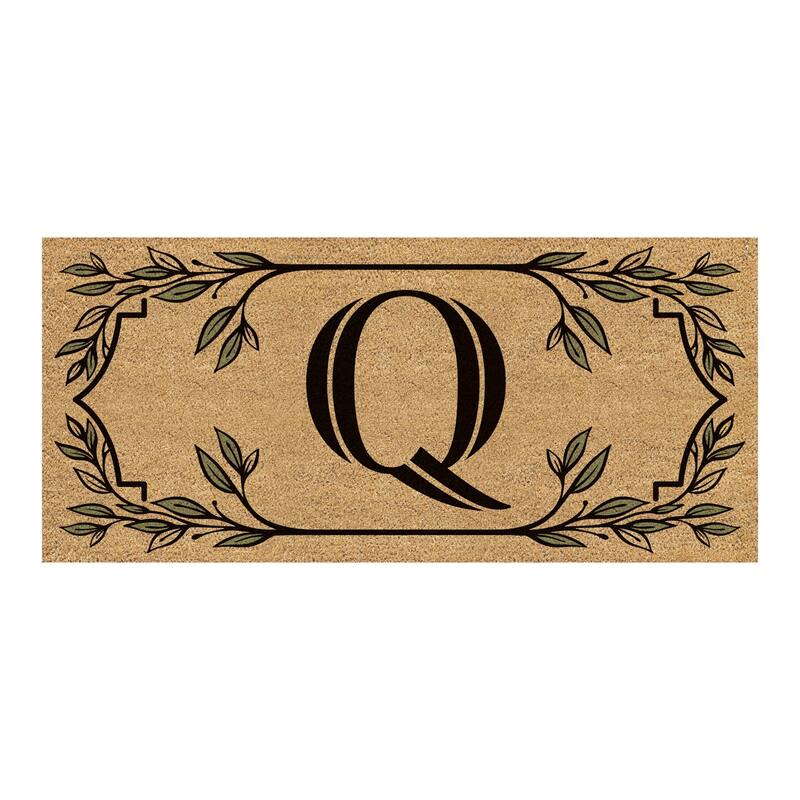 Monogram Flocked Sassafras Coir Switch Mat - Q