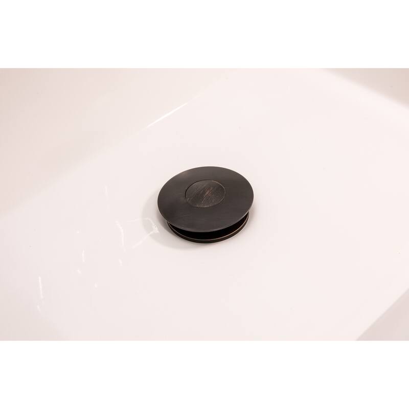 Keeney Push Button Bathroom Sink Drain with Overflow - N/A