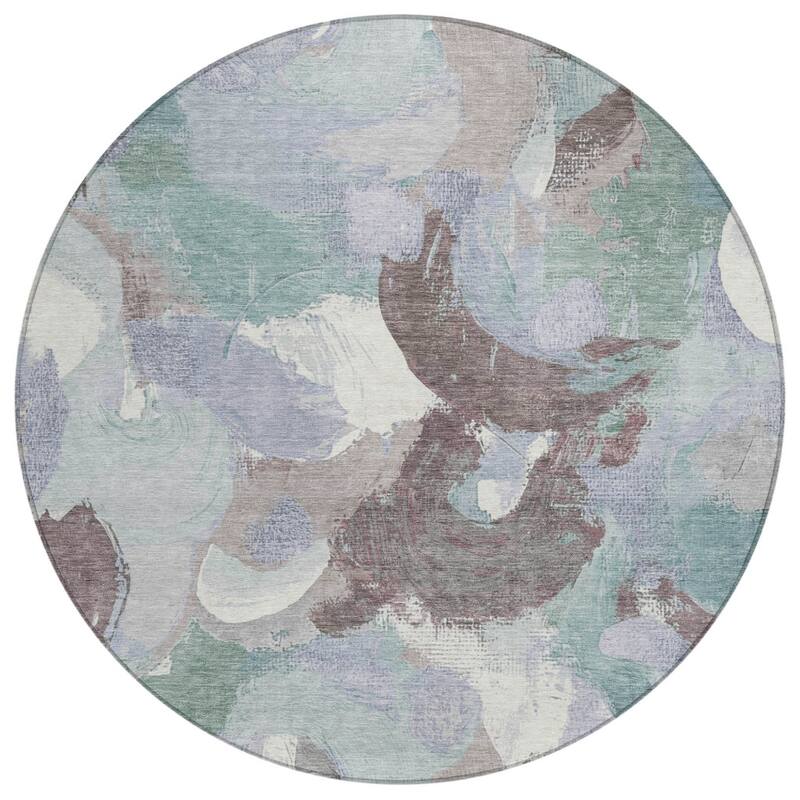 HomeRoots Abstract Transitional Rectangle Outdoor Rug