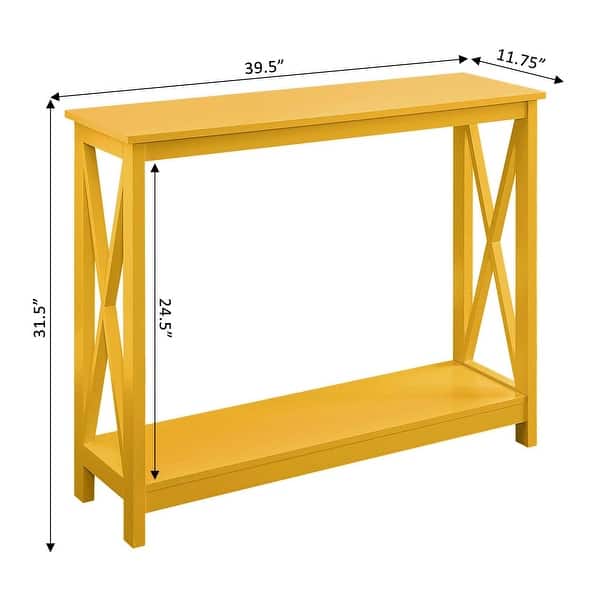 dimension image slide 5 of 16, Convenience Concepts Oxford Console Table with Shelf