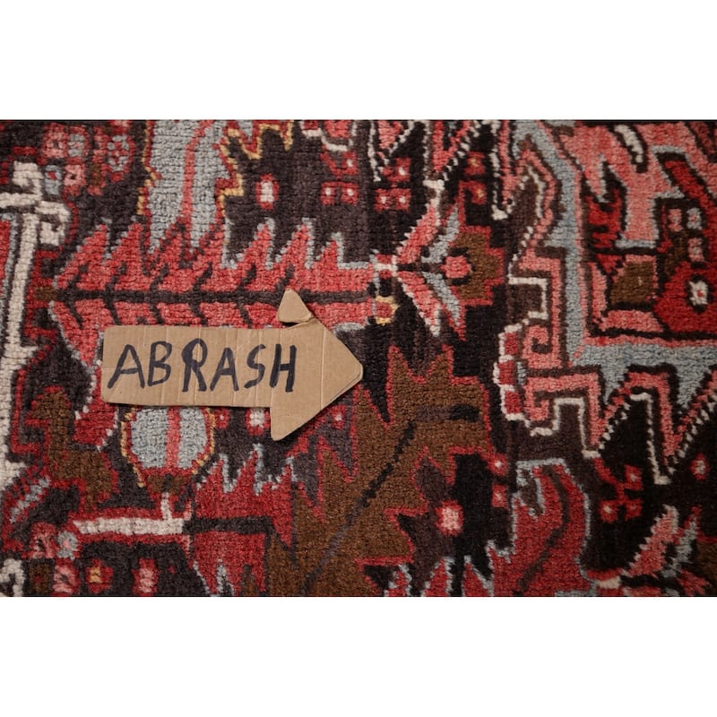 Blue Heriz Vintage Persian Area Rug Handmade Wool Carpet - 9'3" x 12'10"