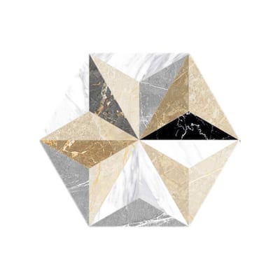Osiris 8x9 Matte 3D Hexagon Porcelain Patterned Tile - Floor, Wall, Backsplash