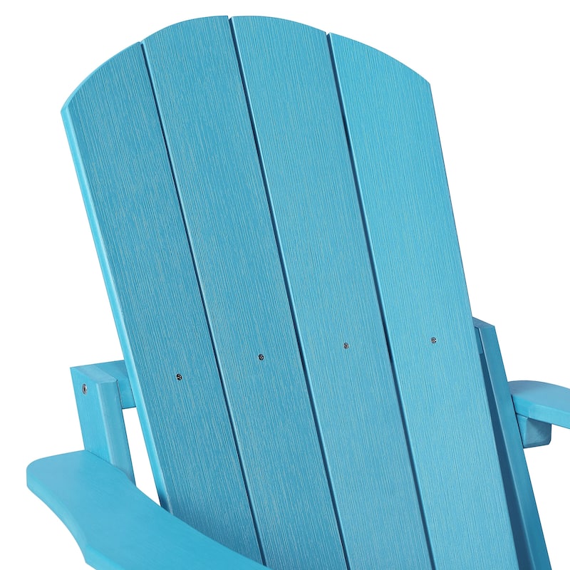 Seaton Folding Poly Adirondack Chair with Pull-out Ottoman